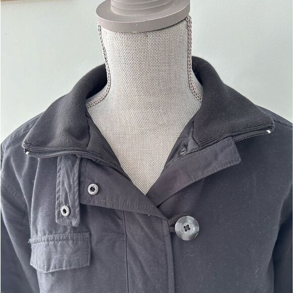 Pacific Trail Women's Quilted Black Bomber Jacket with Buttons size Large - Picture 4 of 5